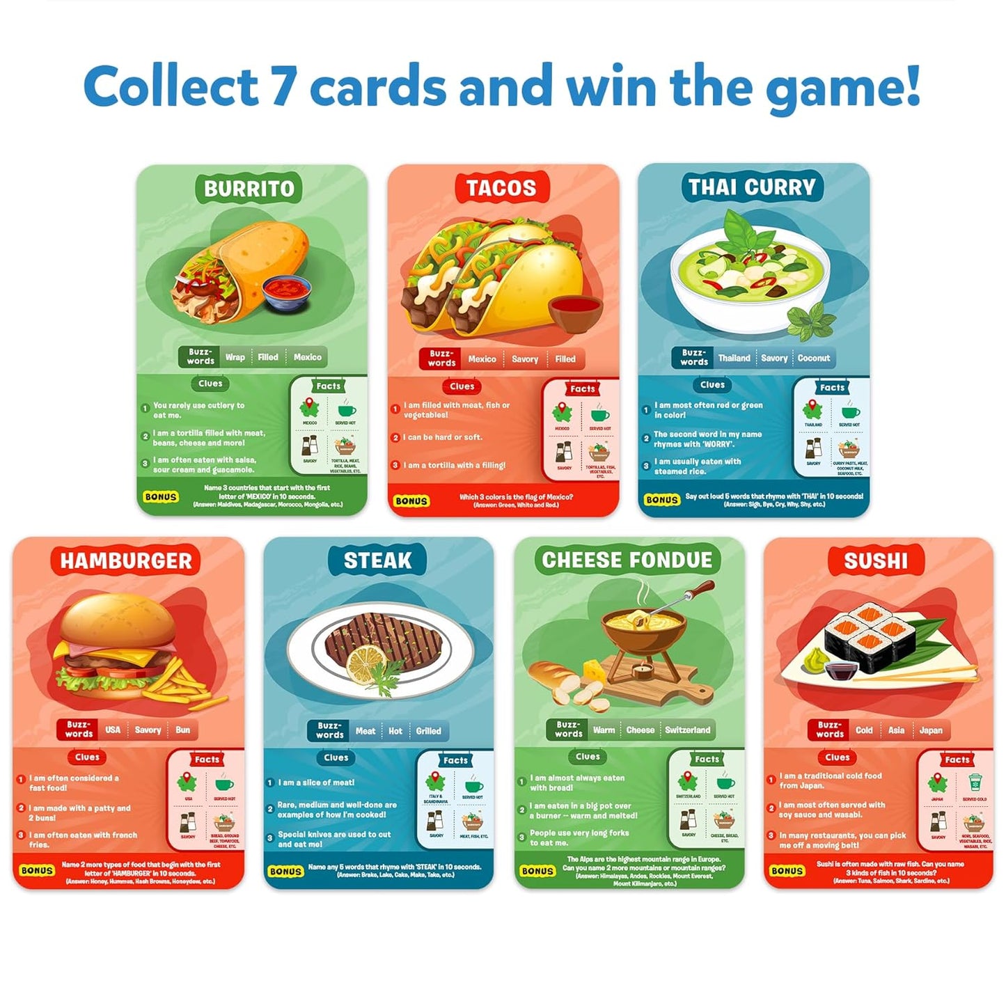 Skillmatics Guess in 10 Foods Around the World Educational Family Card Game