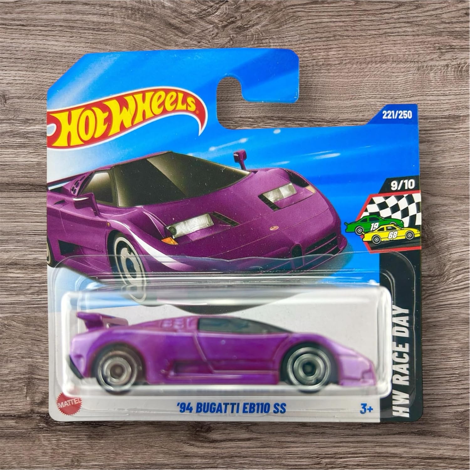 Hot Wheels 94 Bugatti EB110 Purple Race Day Die-Cast Car