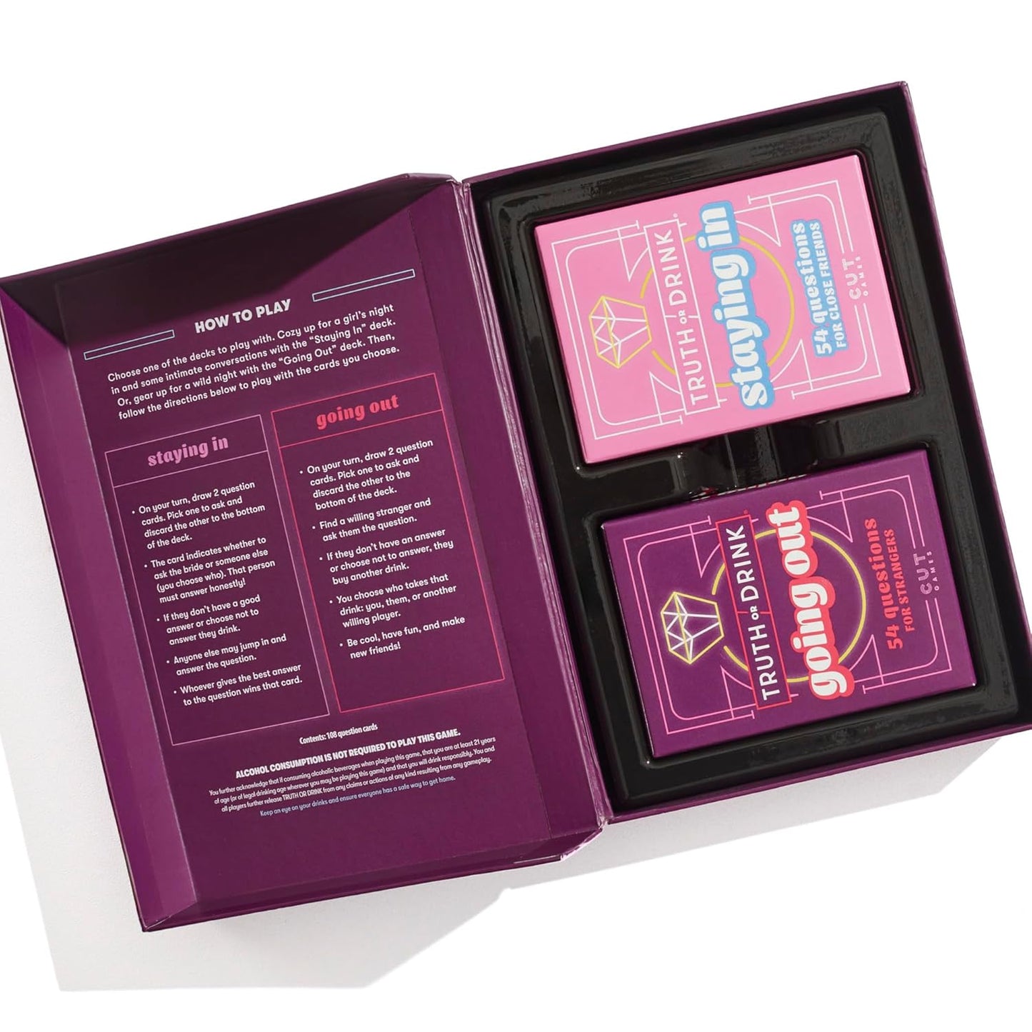 Truth or Drink Bachelorette Adult Party Game: 108 Hilarious Questions for Girls