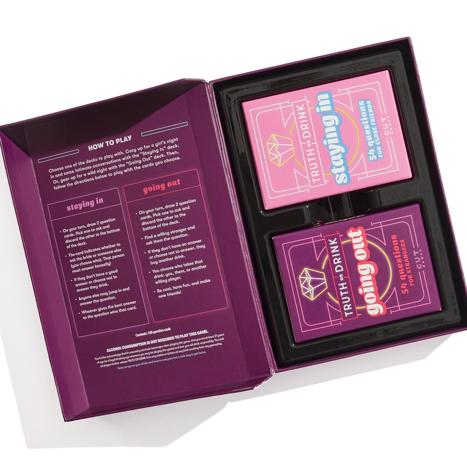 Truth or Drink Bachelorette Adult Party Game: 108 Hilarious Questions for Girls