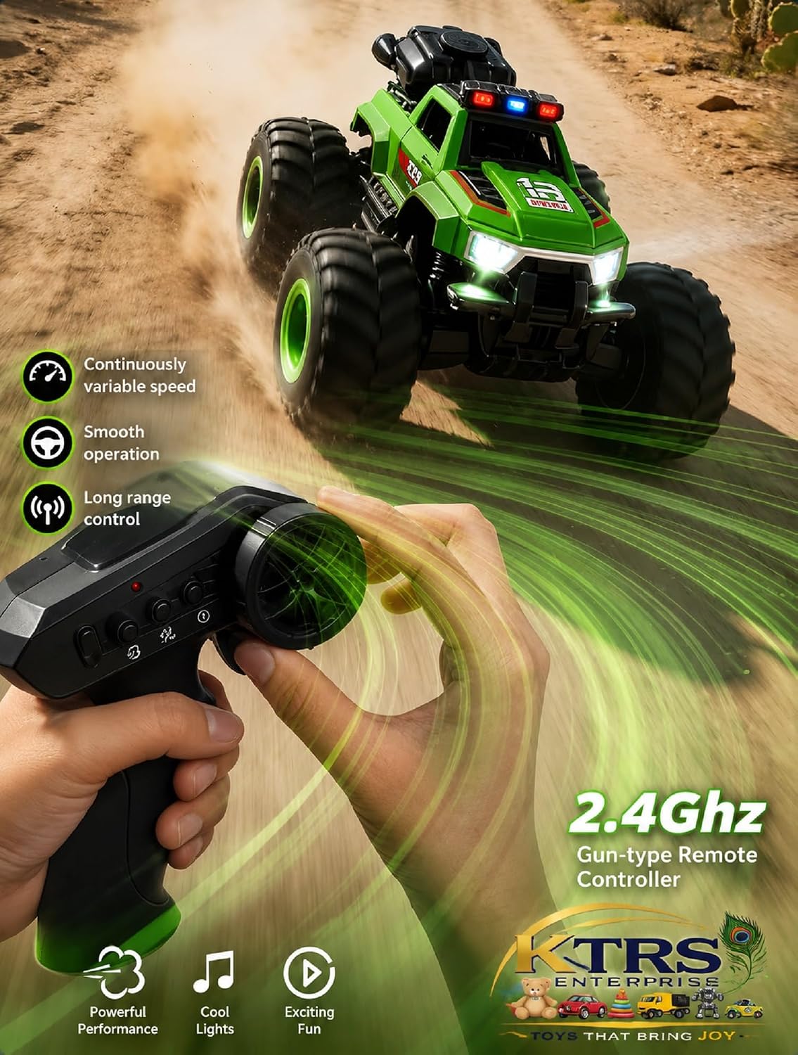 KTRS YL-130-1 Kids 4x4 Off-Road RC Monster Truck Toy