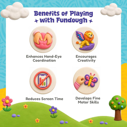 Fundough Box of Colours 12 Tubs Play Dough Set