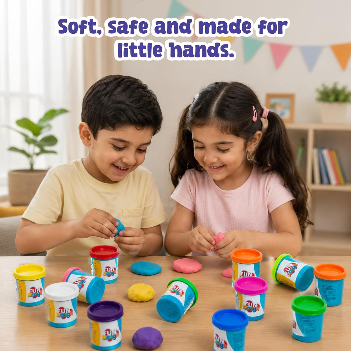Fundough Box of Colours 12 Tubs Play Dough Set