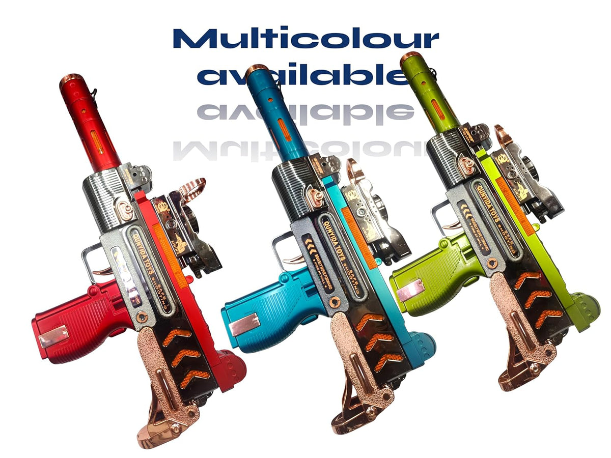 Musical Smoke Snipper Gun with Moving Top Loader, Smoke Telescopic Barrel, and Vibration Effect