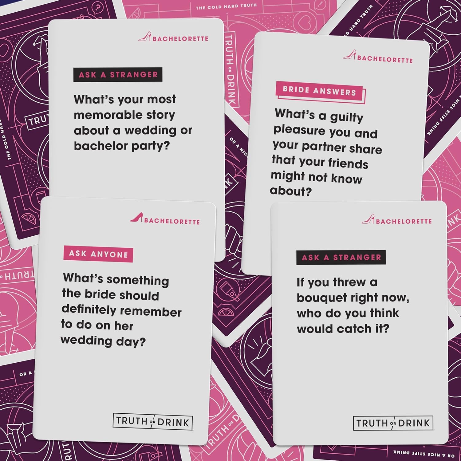 Truth or Drink Bachelorette Adult Party Game: 108 Hilarious Questions for Girls