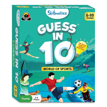 Skillmatics Guess in 10 Sports Fun Family Card Game, Educational Travel Toy