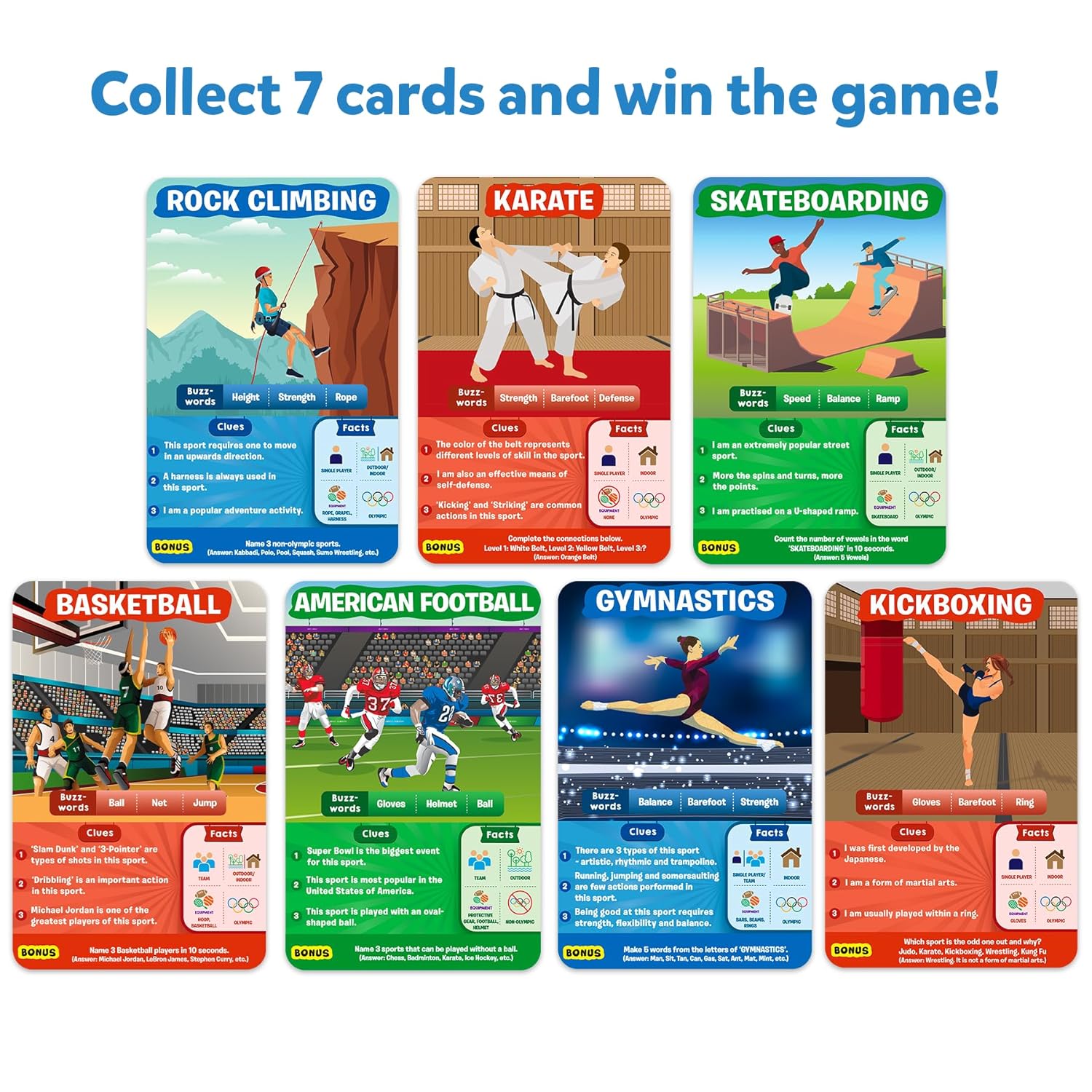 Skillmatics Guess in 10 Sports Fun Family Card Game, Educational Travel Toy