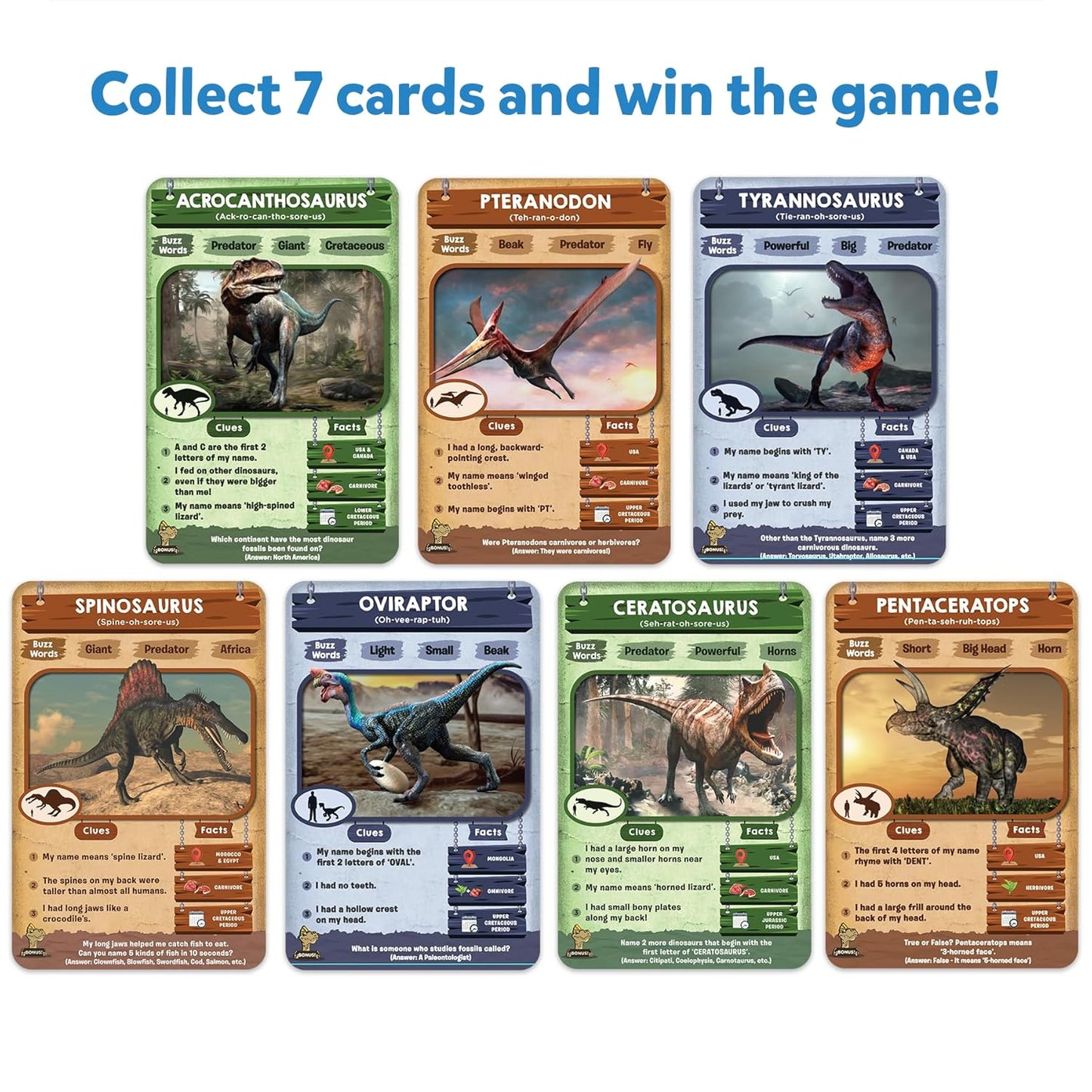 Skillmatics Guess in 10 Dinosaurs Card Game: Ultimate Family Trivia for Kids 8+