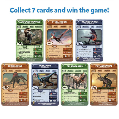 Skillmatics Guess in 10 Dinosaurs Card Game: Ultimate Family Trivia for Kids 8+