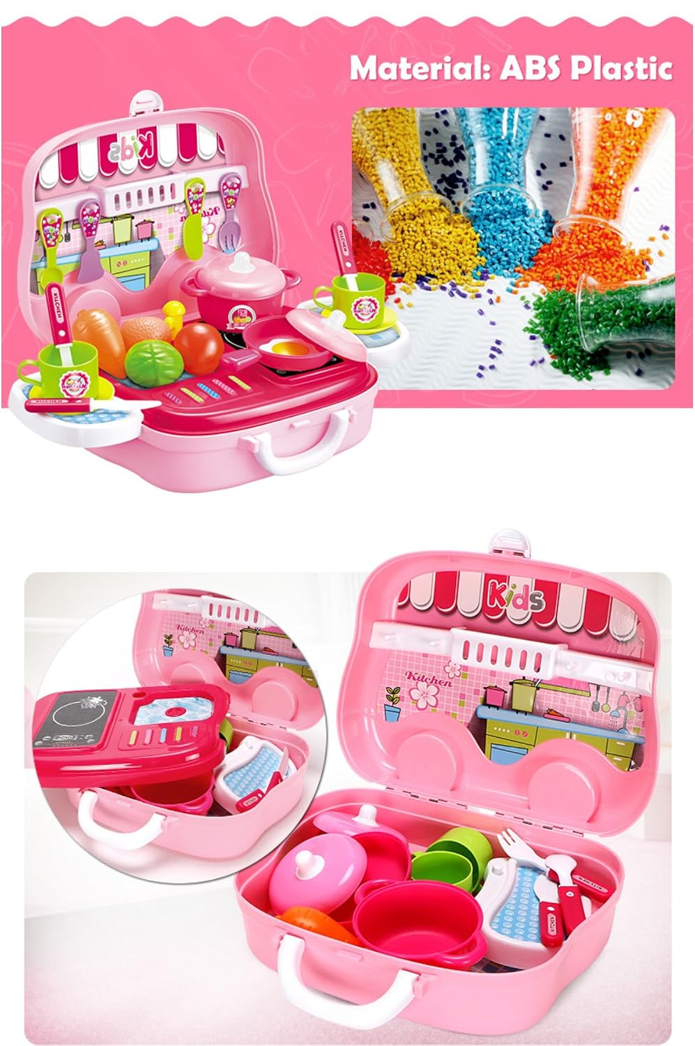 Magicwand 008-915 Carry Along Kitchen Food Pretend Play Set Toy