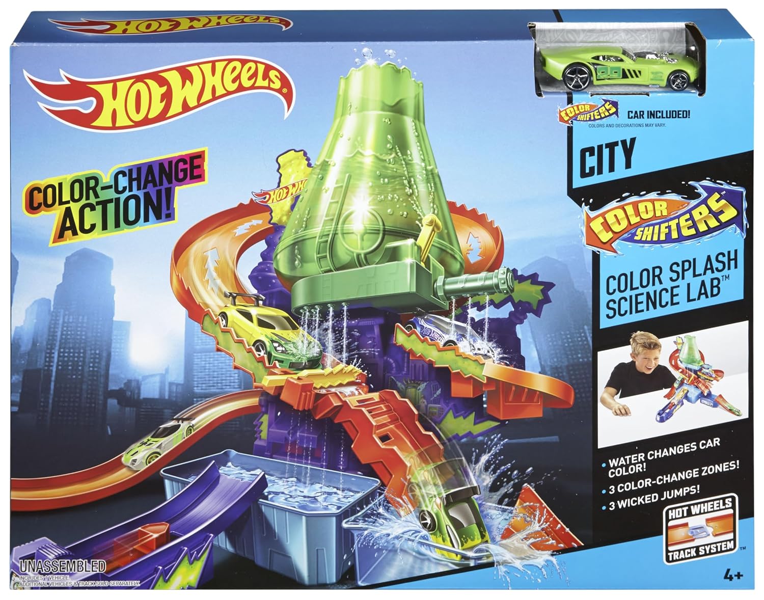 Hot Wheels Color Shifters Science Lab Playset with Colour Change