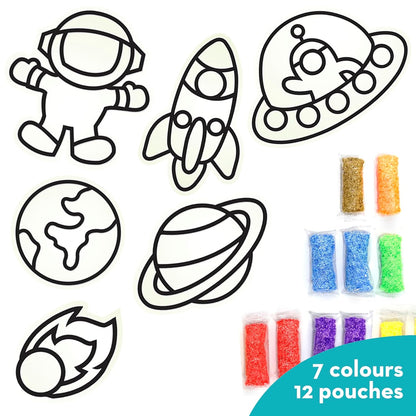 Imagimake Space Clay Stickers: Air Dry Mess-Free Kids' DIY Craft Kit