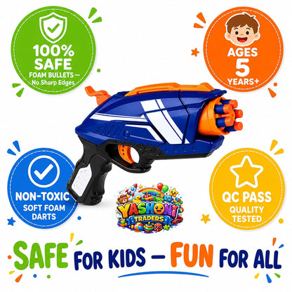 Yashoni Hot Fire Foam Blaster Toy Gun for Kids with 20 Soft Foam Bullets