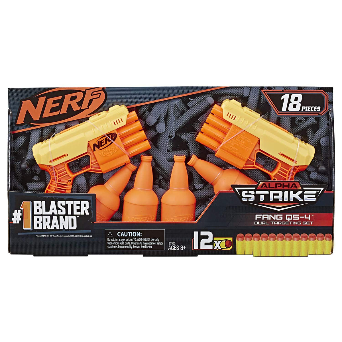 Nerf Alpha Strike Fang QS-4 Dart Targeting Set with 12 Foam Darts