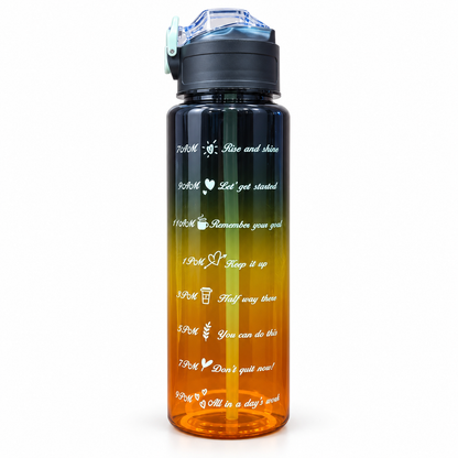 Motivational Water Bottle 900 ML | BPA-Free with Leak-Proof