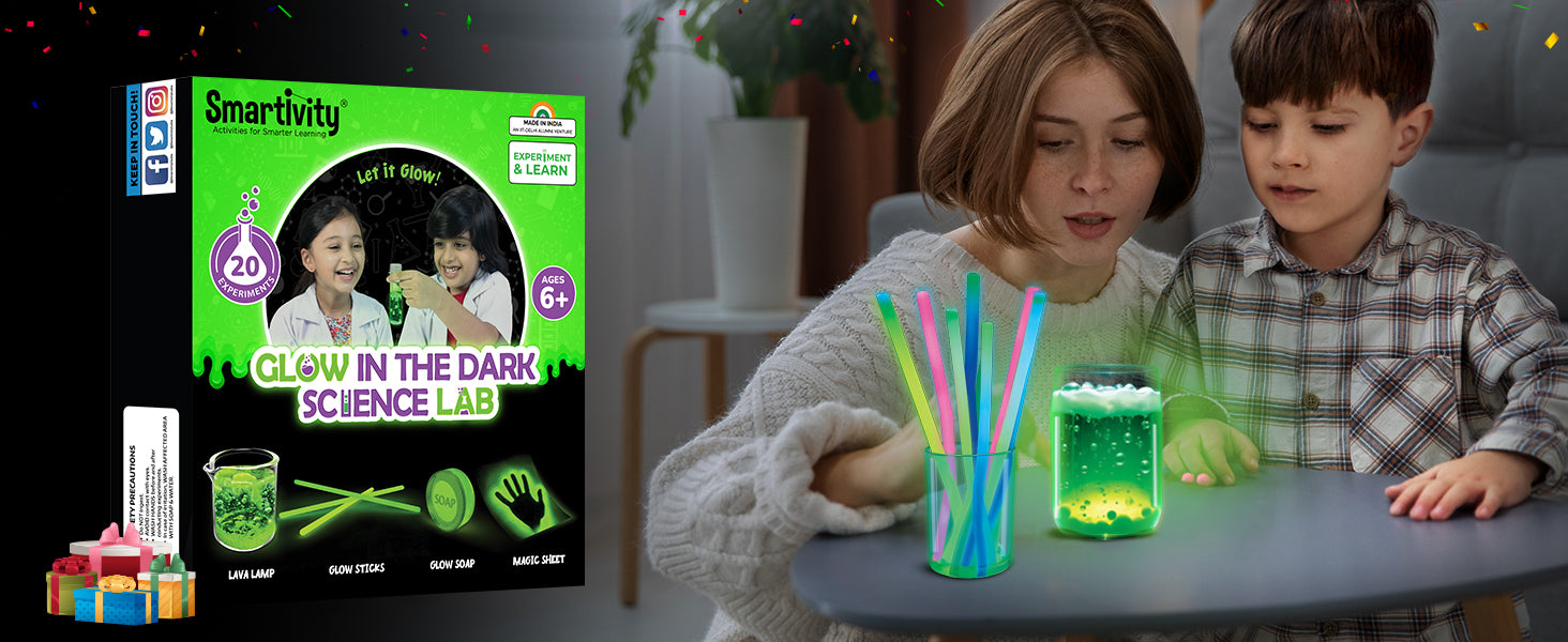 Smartivity Magic Glow-in-the-Dark Science Lab Kit for Kids STEM Experiments