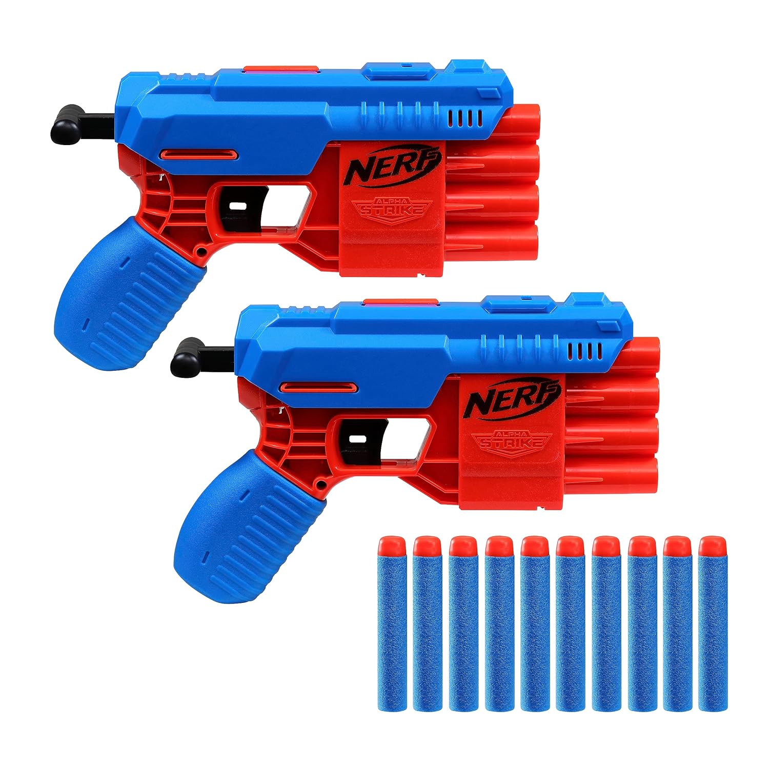 Nerf Alpha Strike Claw Dual QS-4 Blaster Set: Two Blasters, Elite Darts