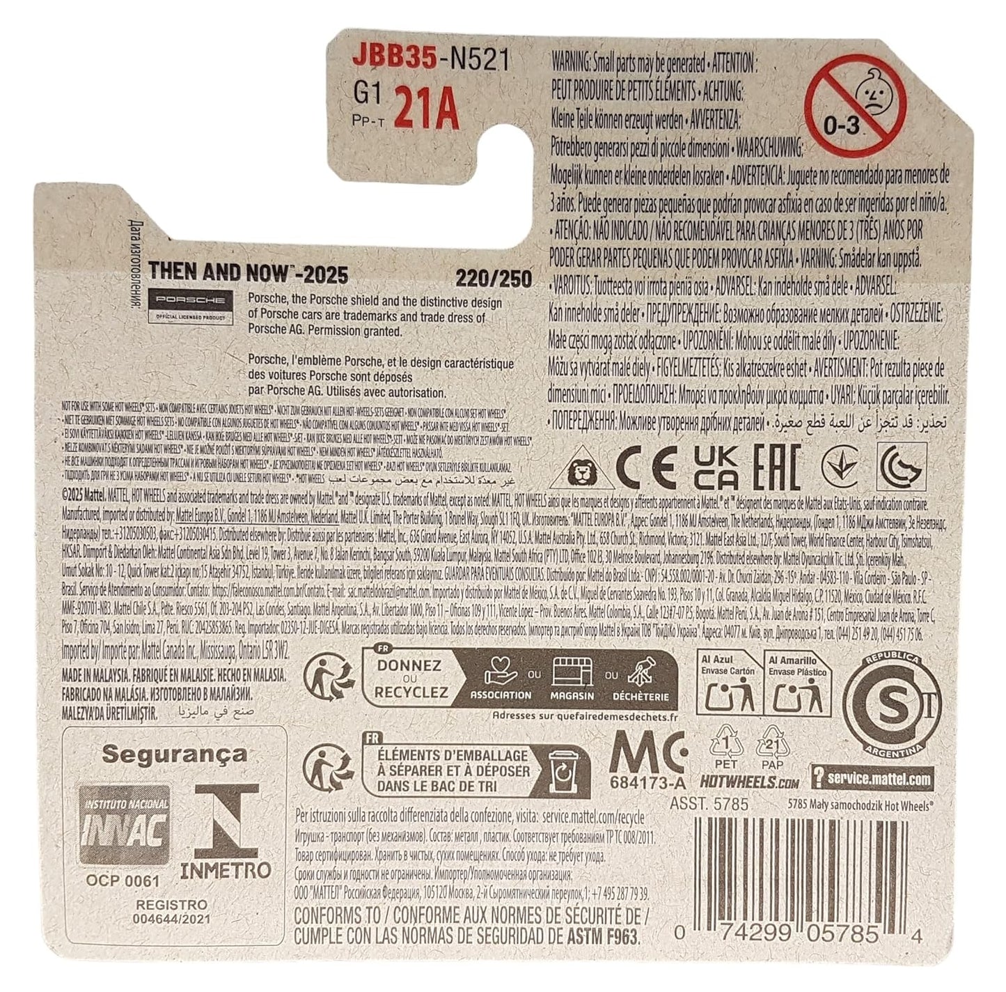 Hot Wheels Pink Porsche 911 GT3 RS Die-Cast 1:64 Scale Vehicle