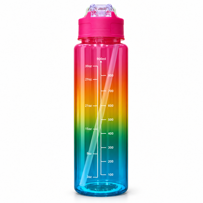 Motivational Water Bottle 900 ML | BPA-Free with Leak-Proof