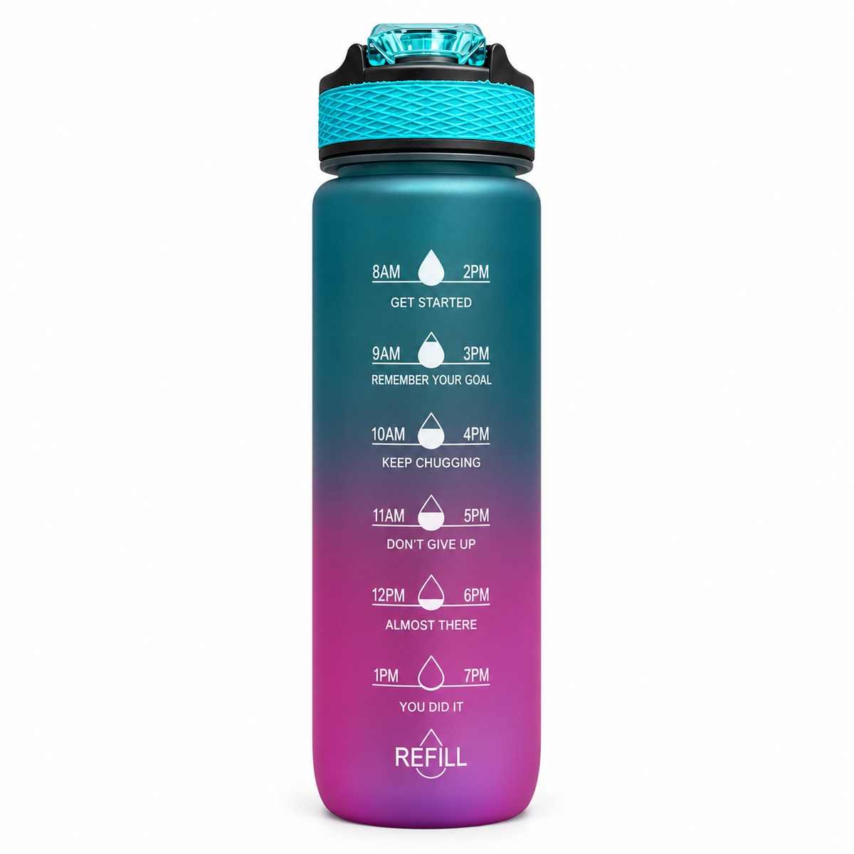 Motivational Water Bottle 1000 ML | BPA-Free with Leak-Proof