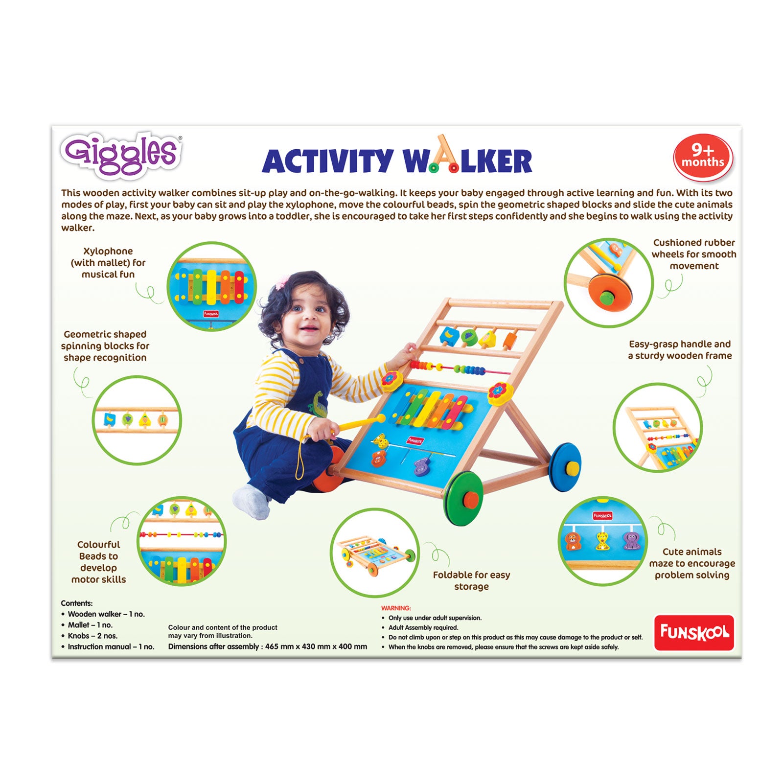 Funskool Multi-Activity Baby Walker with Engaging Sounds & Lights for Early Development