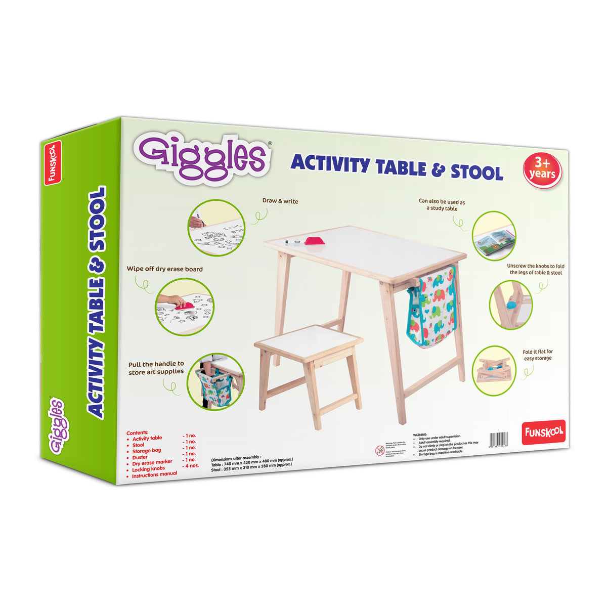 Funskool Activity Table & Stool