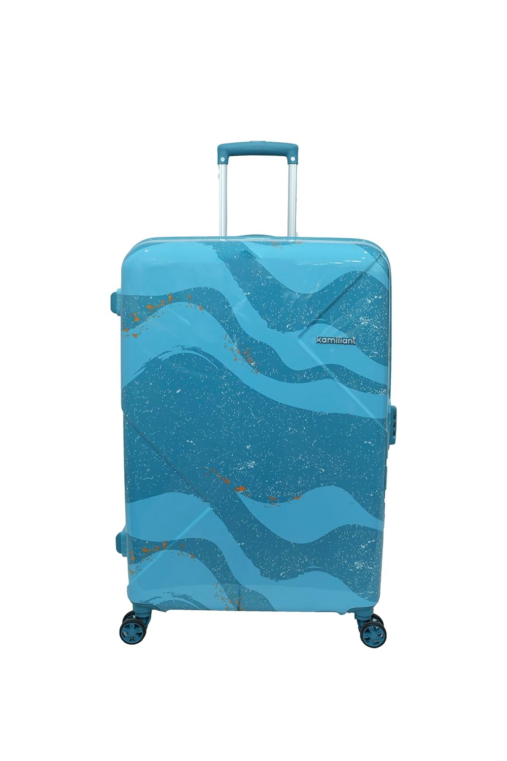 American Tourister Kamiliant Teal Blue Hard Shell Large Trolley