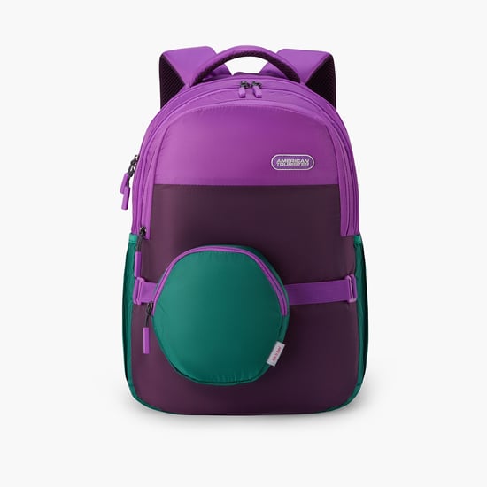American Tourister Zipper Hestia 3.0 Polyester Men's Backpack (Free Size, Purple) With 1 Year Warranty