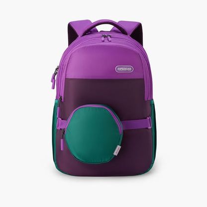 American Tourister Zipper Hestia 3.0 Polyester Men's Backpack (Free Size, Purple) With 1 Year Warranty