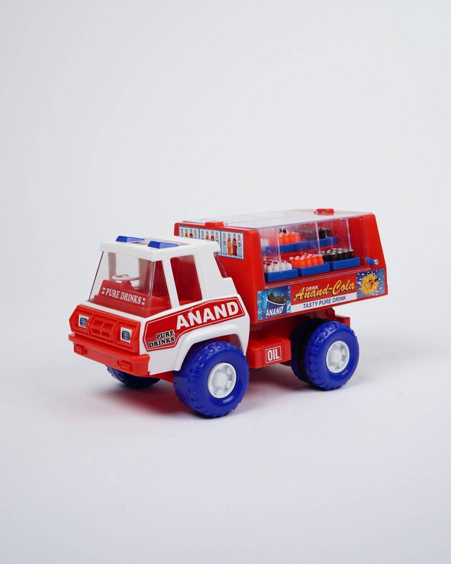 Anand Cola Delivery Van Friction Toy Truck with Removable Crates