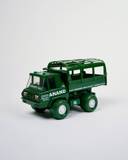 Anand Kids Military Truck Toy with Functional Carrier, Heavy Friction Drive