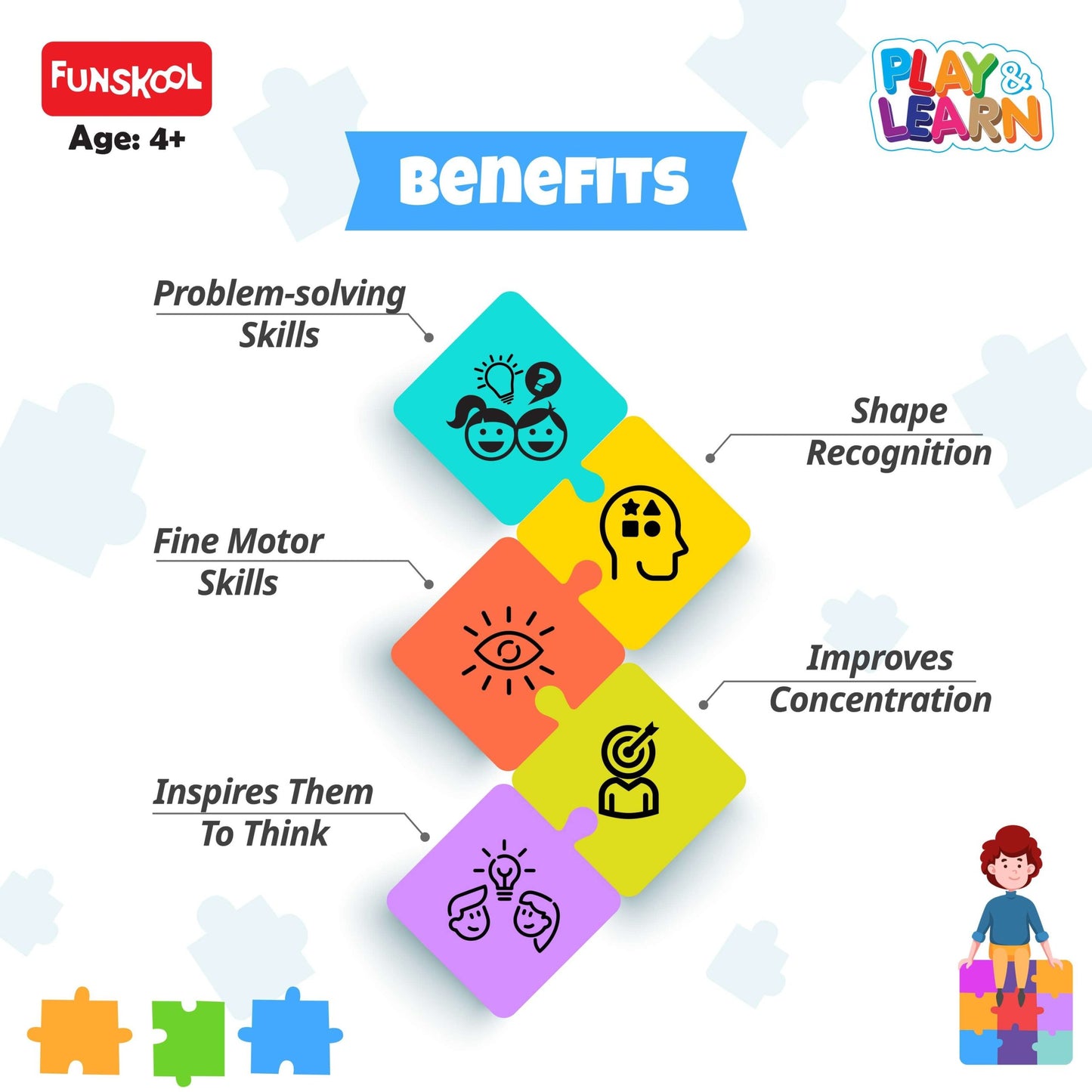 Educational Funskool Animals & Their Babies Matching Puzzle Game for Kids