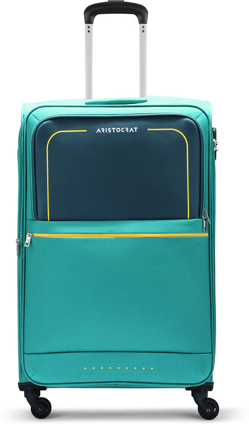 Aristocrat Evolve 21-Inch Teal Blue 4-Wheel Soft Cabin Strolley