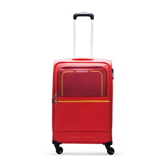 Aristocrat Evolve Red Large Softshell Spinner 4 Wheel Suitcase