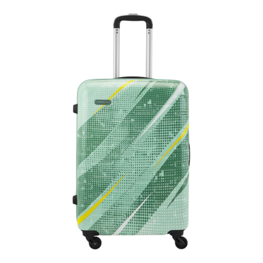 Aristocrat Radiance Green Medium Hard Luggage Small Cabin Trolley Bag with 4-Wheel
