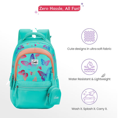 Genie Nectar 27L Teal School Backpack with 1 Year Warranty