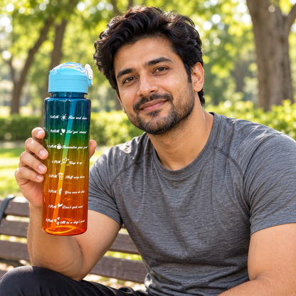 Motivational Water Bottle 900 ML | BPA-Free with Leak-Proof