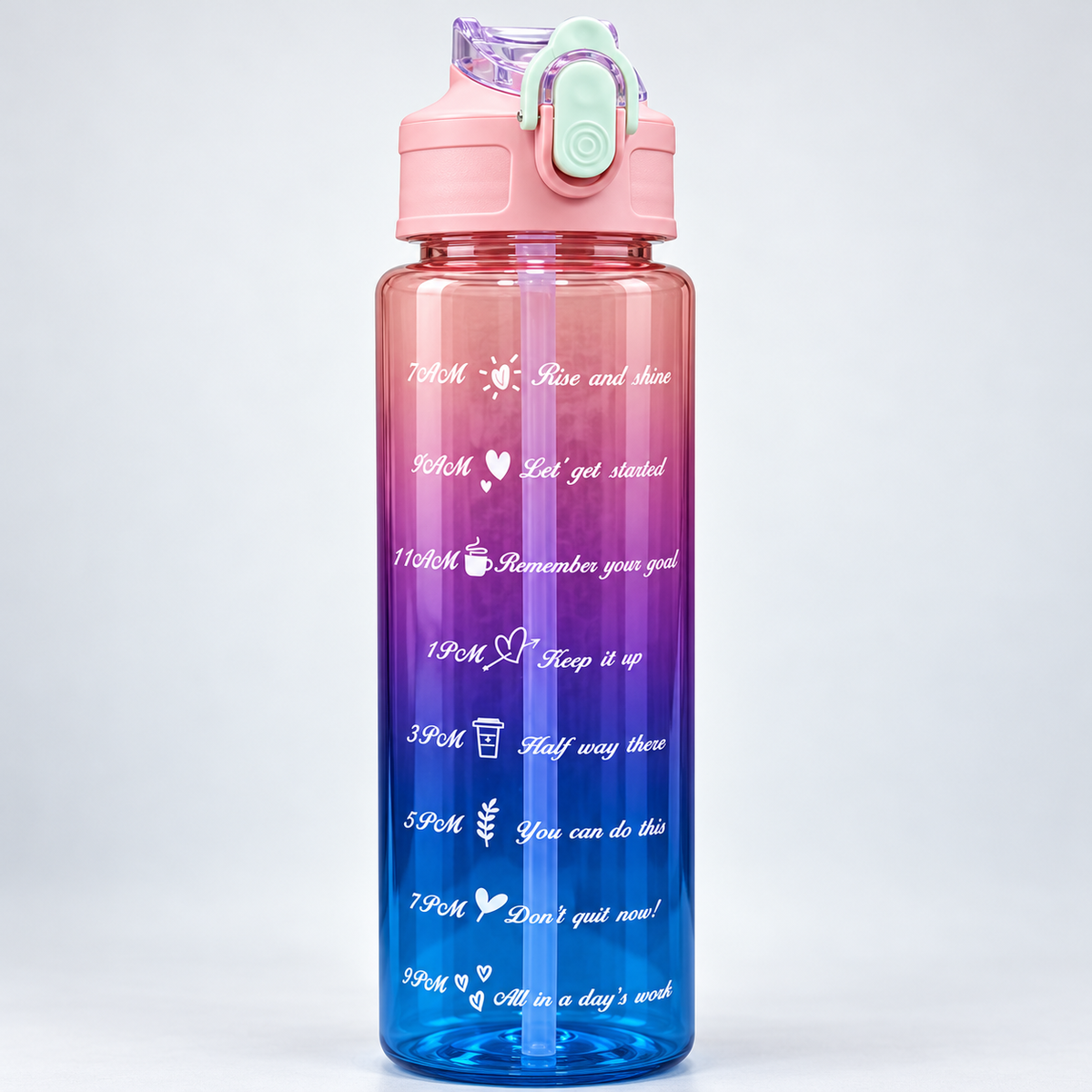 Motivational Water Bottle 900 ML | BPA-Free with Leak-Proof