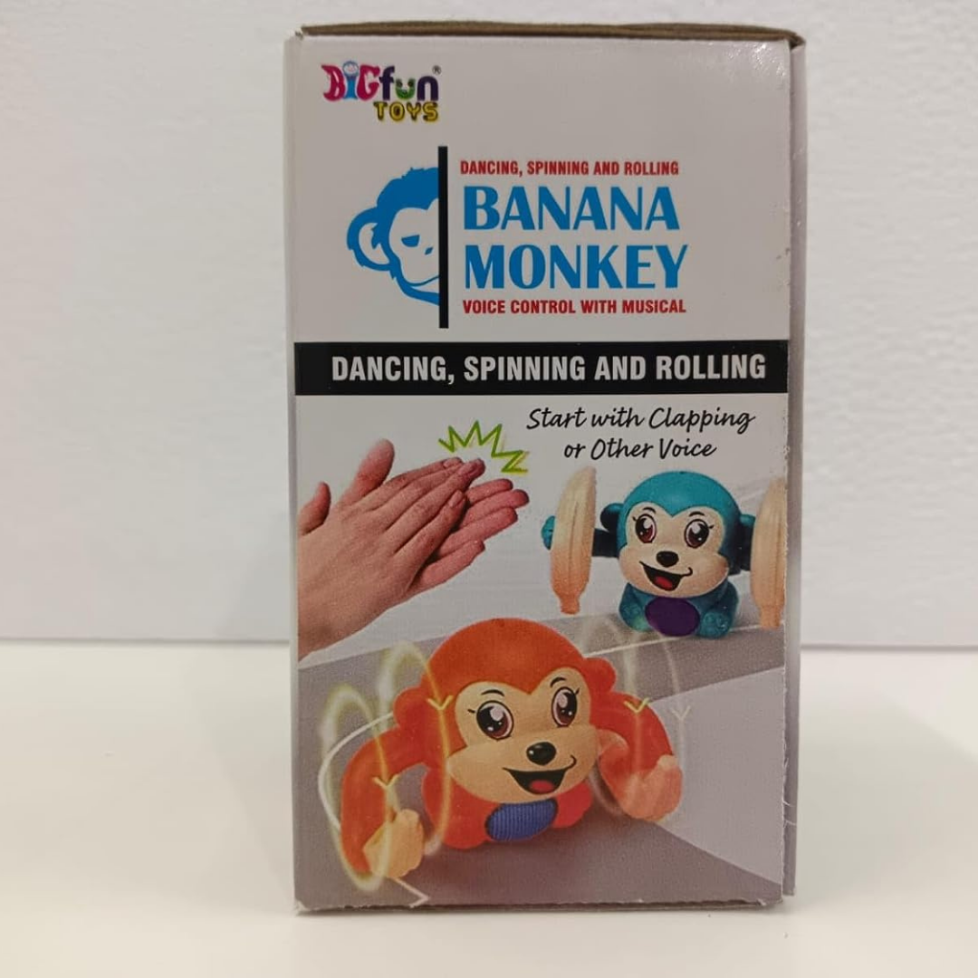 Rolling Banana Monkey Toy
