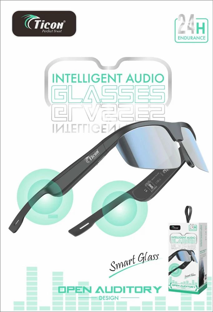 Bluetooth 5.3 Intelligent Audio Smart Glasses with Photochromic Lenses