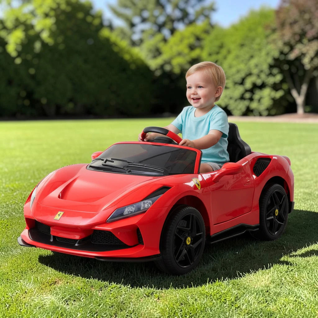Toy House Battery Operated Ride-On Car for Kids - Red