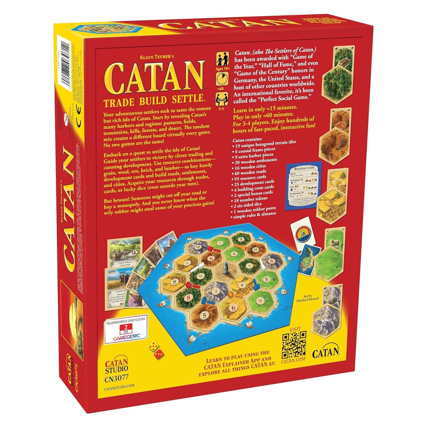 Catan Strategy Board Game: Resource Management & Settlement Building for 3-4 Players