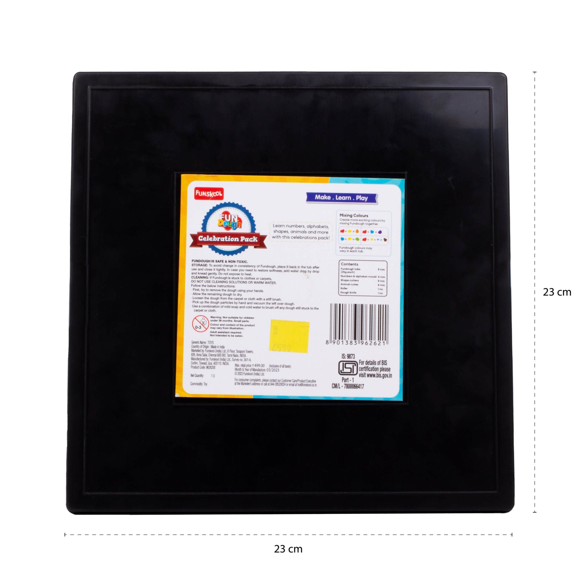 Fundough Celebrations Pack: Educational Alphabets, Numbers, Shapes, Animals, 8 Tubs