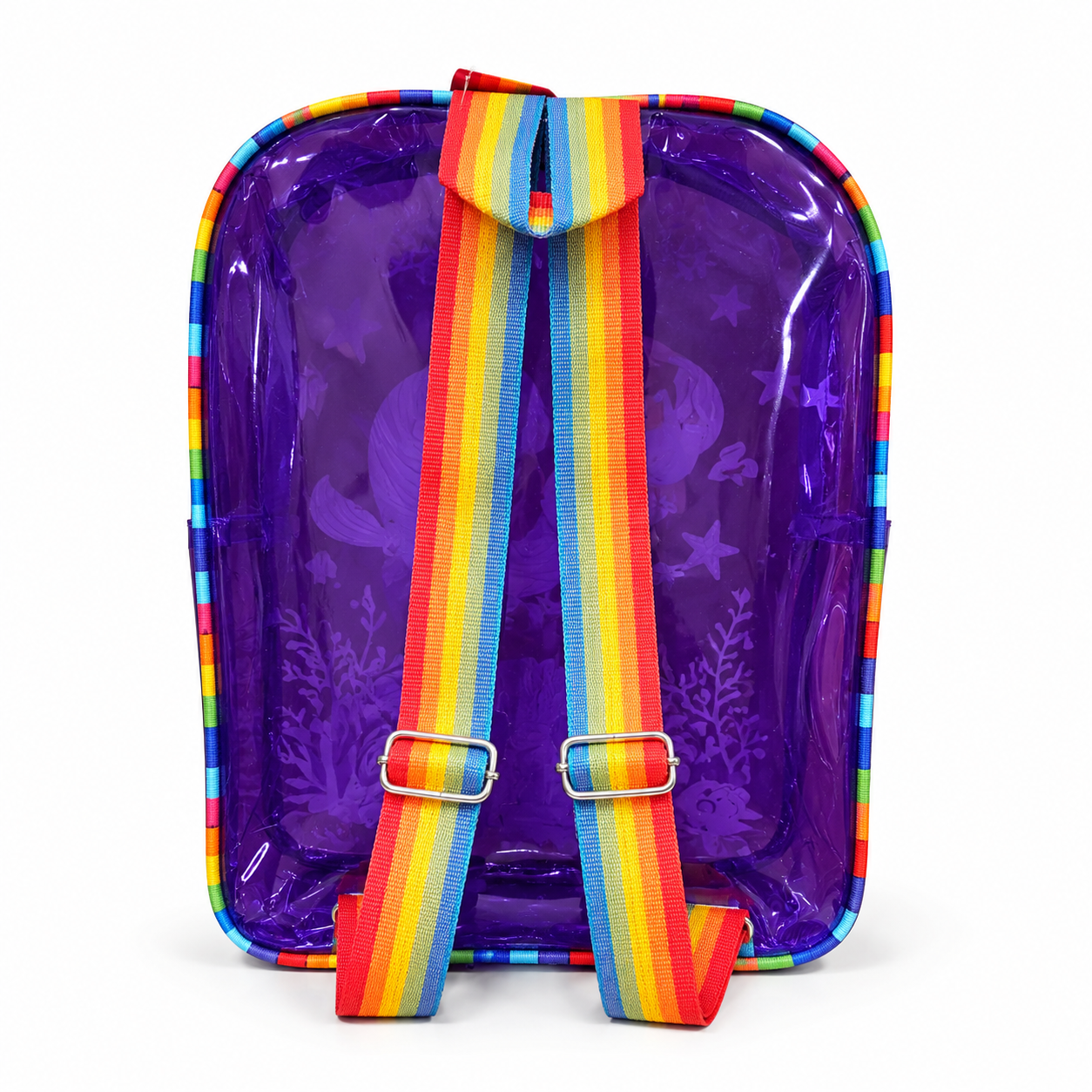 Kids Jelly Waterproof Backpack with Rainbow Straps