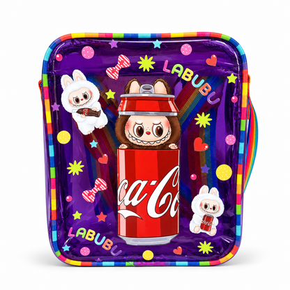 Kids  Labubu Jelly Waterproof Bag with Rainbow Straps