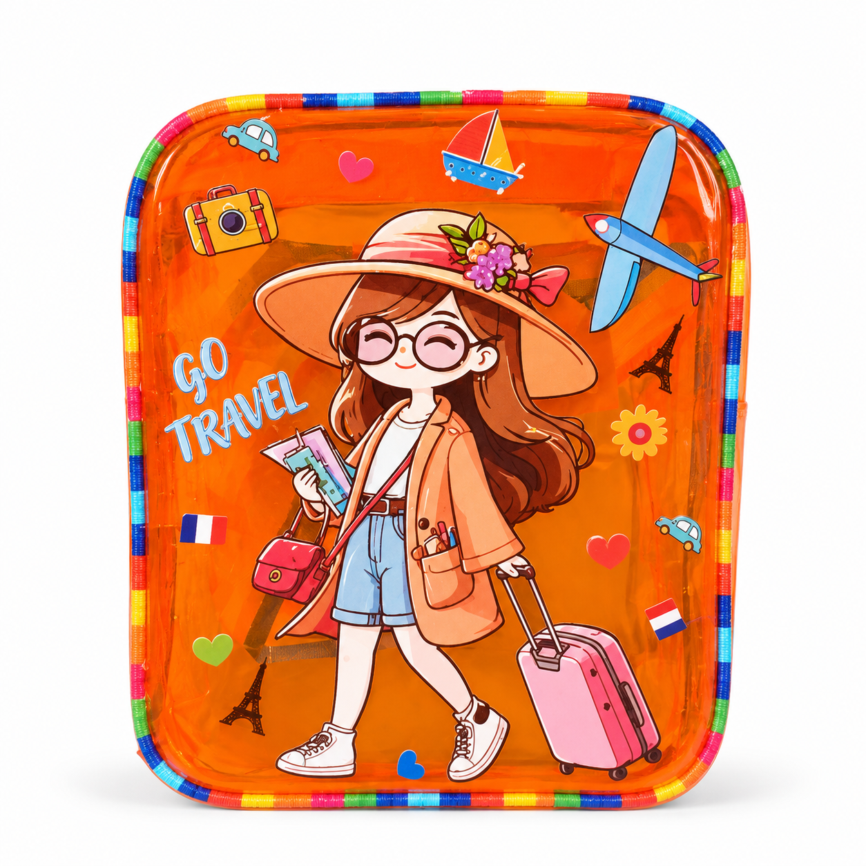 Kids Jelly Waterproof Bag with Rainbow Straps