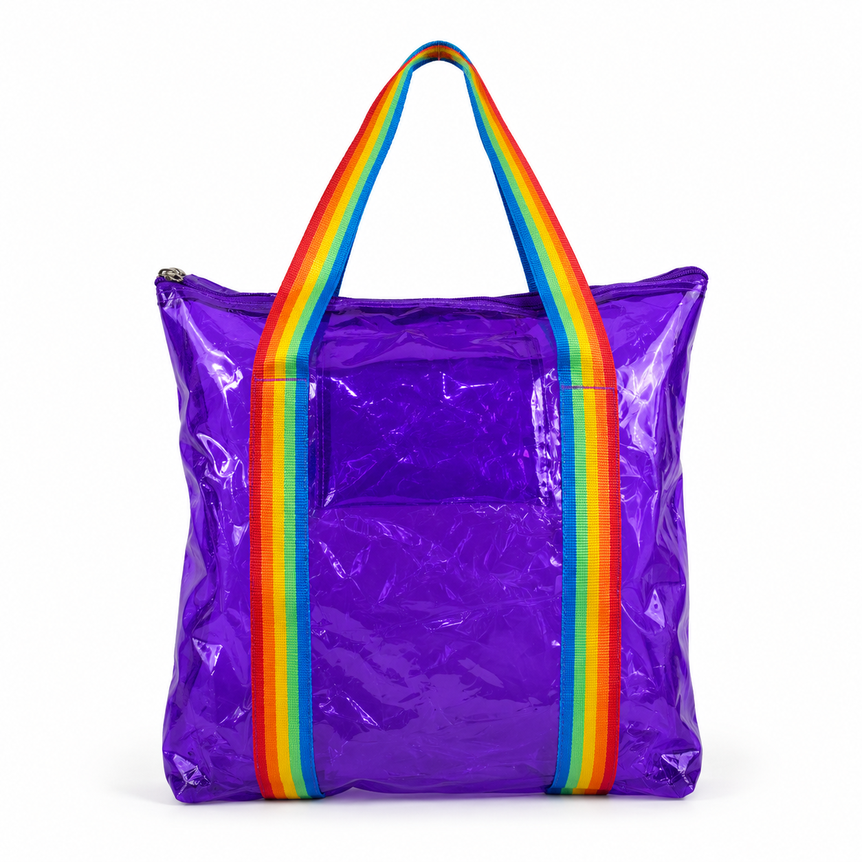 Transparent Neon Jelly Tote Bag | Waterproof PVC Beach Bag