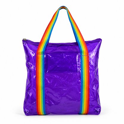 Transparent Neon Jelly Tote Bag | Waterproof PVC Beach Bag