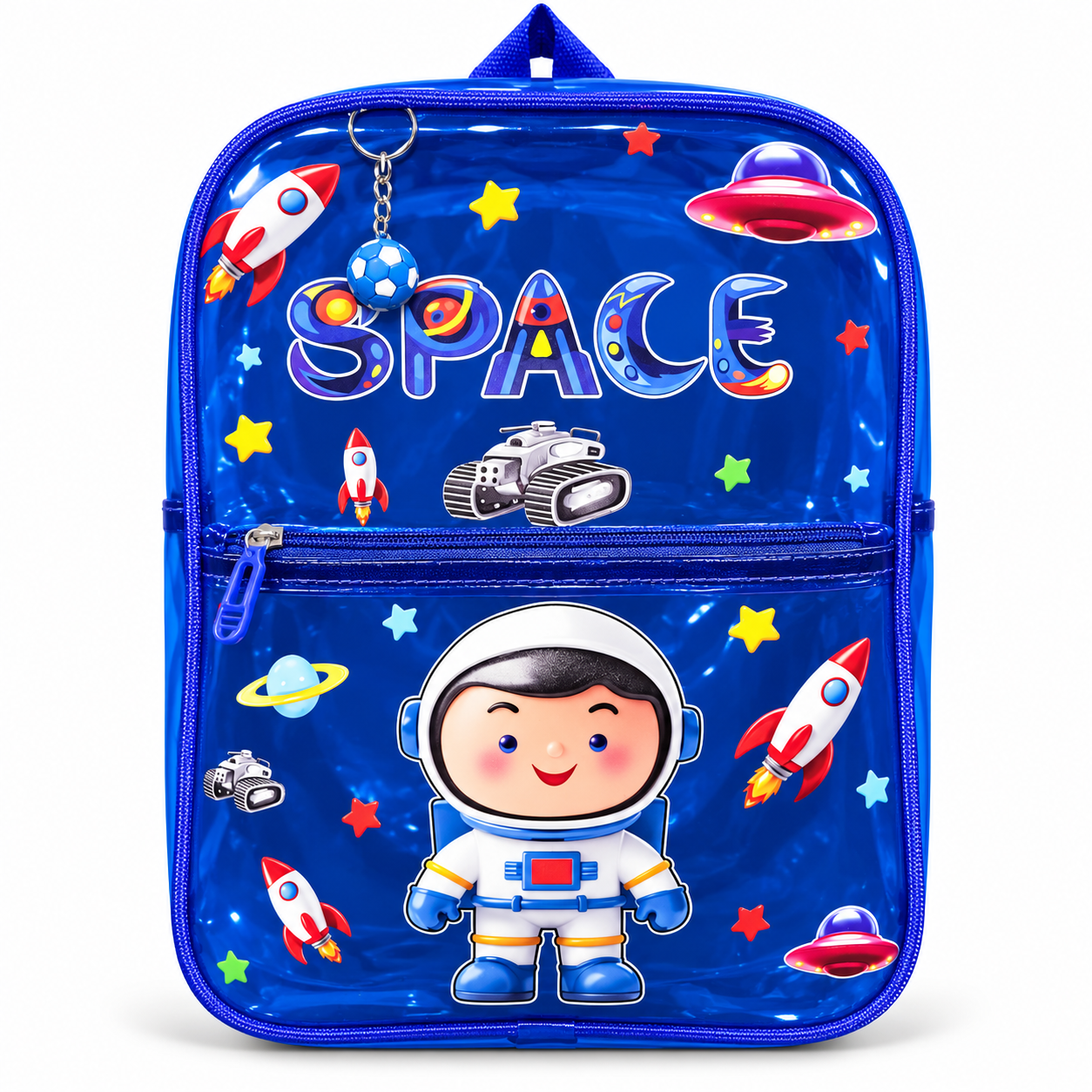 Kids Jelly Waterproof Backpack with Rainbow Straps Big