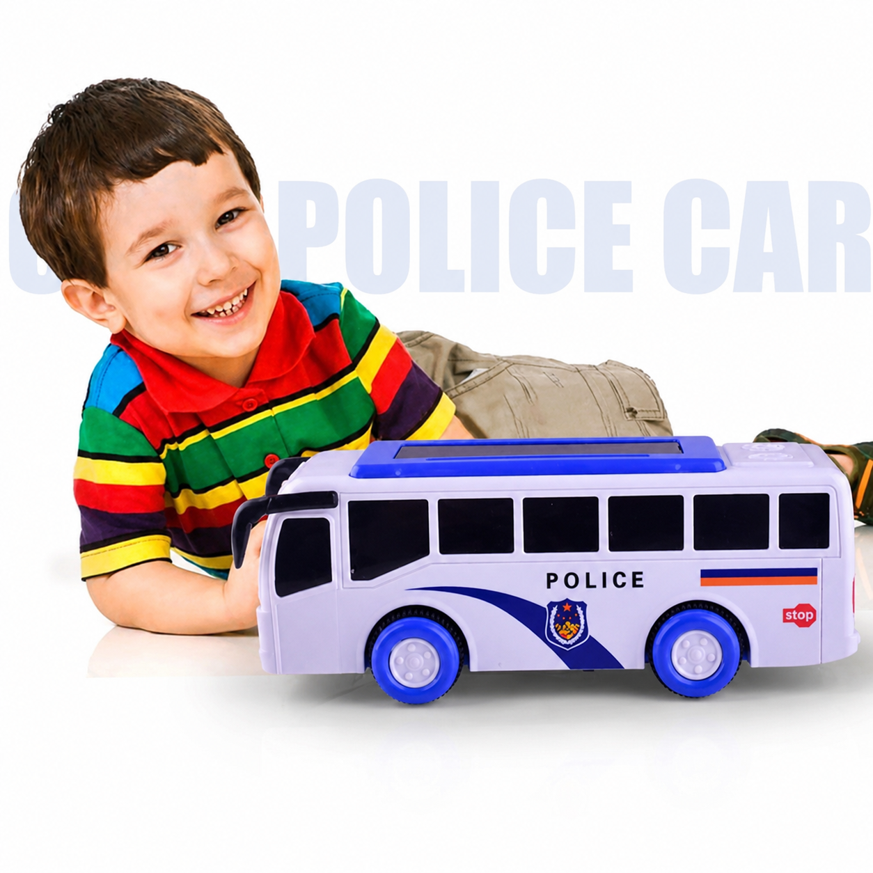 Police Bus toy with Siren and Light